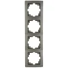 Abdeckrahmen 4‑fach Monaco platinfarben