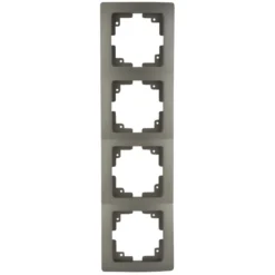 Abdeckrahmen 4‑fach Monaco platinfarben