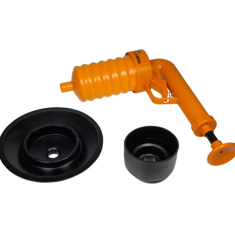 Abflussreiniger „Drain Buster“ mit integrierter Pumpe und zwei Aufsätzen B-Ware