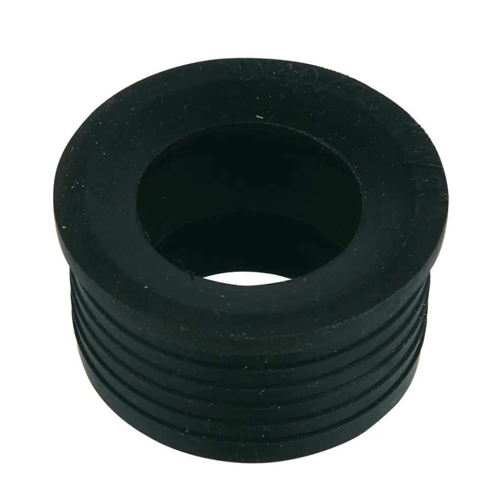 Ablaufverbinder lang 50x40mm Gummi Gewindenippel