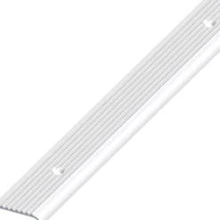 Abschlussprofil Aluminium eloxiert 1000 x 25 x 6 mm silberfarben rund gelocht gerillt