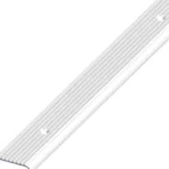 Abschlussprofil Aluminium eloxiert 2000 x 25 x 6 mm silberfarben rund gelocht gerillt