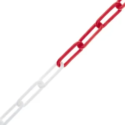 Absperrkette 6 mm rot-weiß Kunststoff