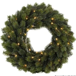 Adventskranz Ø 40 cm batteriebetrieben aus Kunststoff mit 49 LEDs