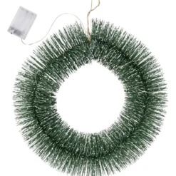 Adventskranz Ø 40 cm batteriebetrieben aus Kunststoff mit LEDs und Timer