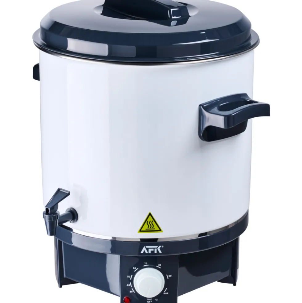 AFK Emaille-Einkochtopf 1800 Watt mit 27 Liter Fassungsvermögen