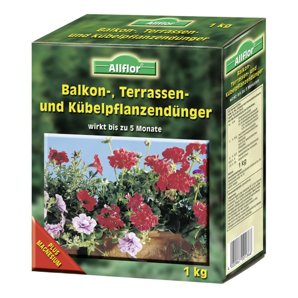 Allflor Balkon-, Terrassen- und Kübelpflanzendünger 1 kg