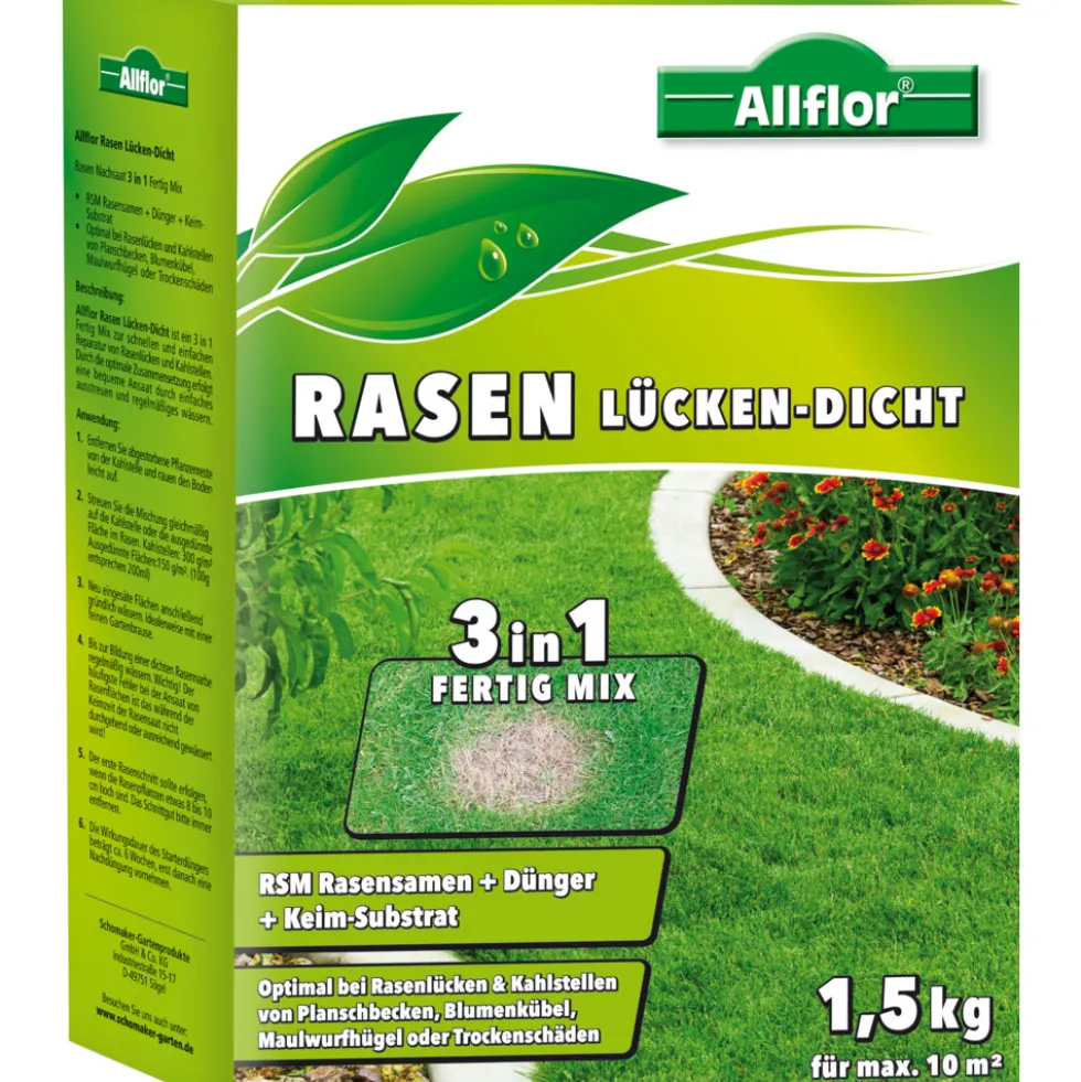 Allflor® Rasen-Lücken-Dicht 1,5 kg für 10 m²