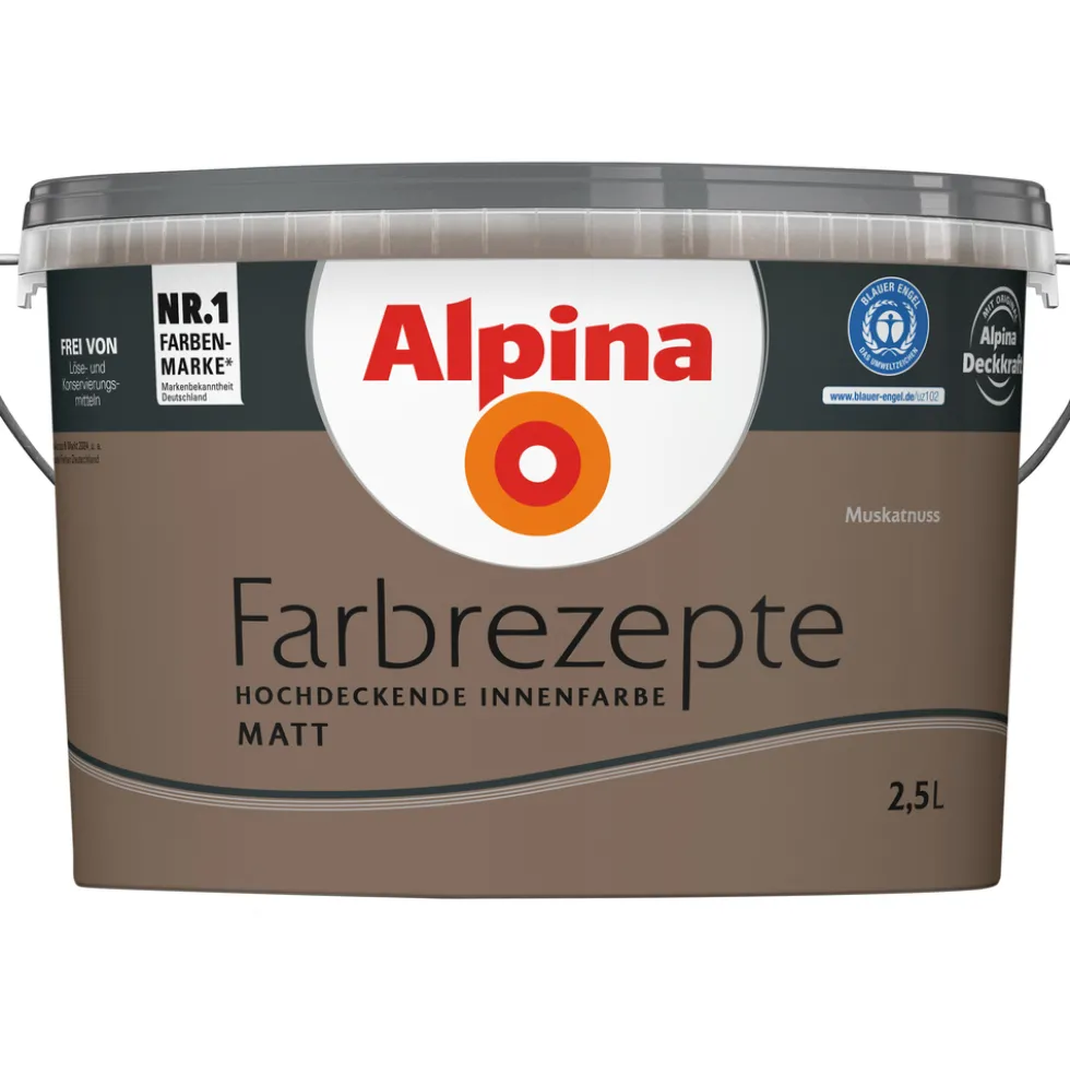 Alpina Farbrezepte "Muskatnuss" matt 2,5 Liter
