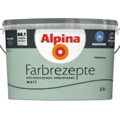 Alpina Farbrezepte "Pfefferminze" matt 2,5 Liter