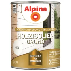 Alpina Holzisolier-Grund 2,5 Liter weiß