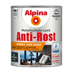 Alpina Metallschutzlack Anthrazitgrau matt 750 ml RAL 7016