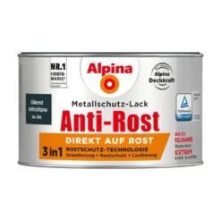 Alpina Metallschutz-Lack anthrazitgrau glanz RAL 7016 300 ml
