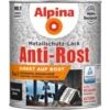 Alpina Metallschutz-Lack Schwarz 750 ml RAL 9005 Hammerschlag