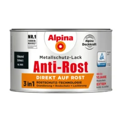 Alpina Metallschutz-Lack schwarz glanz RAL 9005