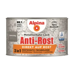 Alpina Rost Metallschutz-Lack Silber 300 ml RAL 9006 Hammerschlag