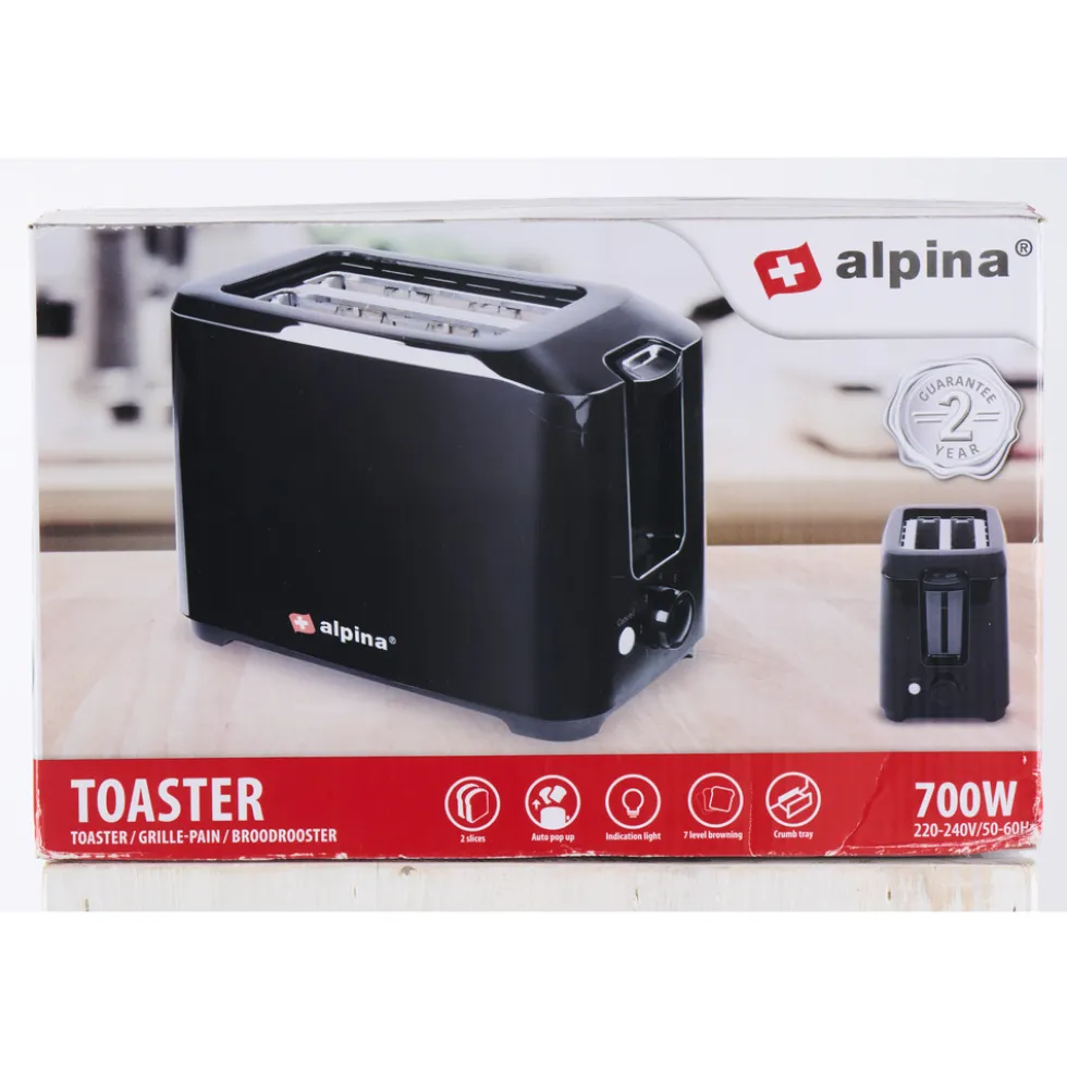 alpina® Toaster 2-Schlitz mit 700 Watt
