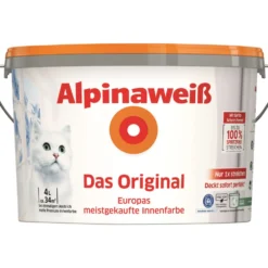 Alpinaweiß Wandfarbe 4 Liter