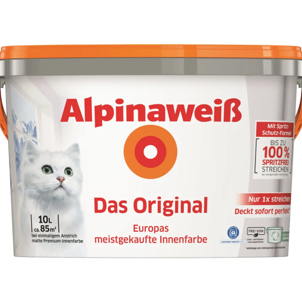 Alpinaweiß Wandfarbe 10 Liter
