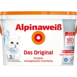 Alpinaweiß Wandfarbe 11 Liter