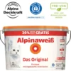 Alpinaweiß Wandfarbe 10 Liter + 2 L gratis