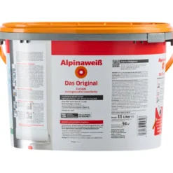Alpinaweiß Wandfarbe 10 Liter + 1 Liter gratis