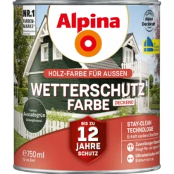 Alpina Wetterschutzfarbe Avocadogrün 750 ml deckend