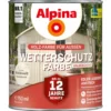 Alpina Wetterschutzfarbe Kreideweiß 750 ml halbdeckend