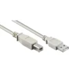 Anschlusskabel USB 2.0 A/B Hi-Speed Kabel 1,8m grau