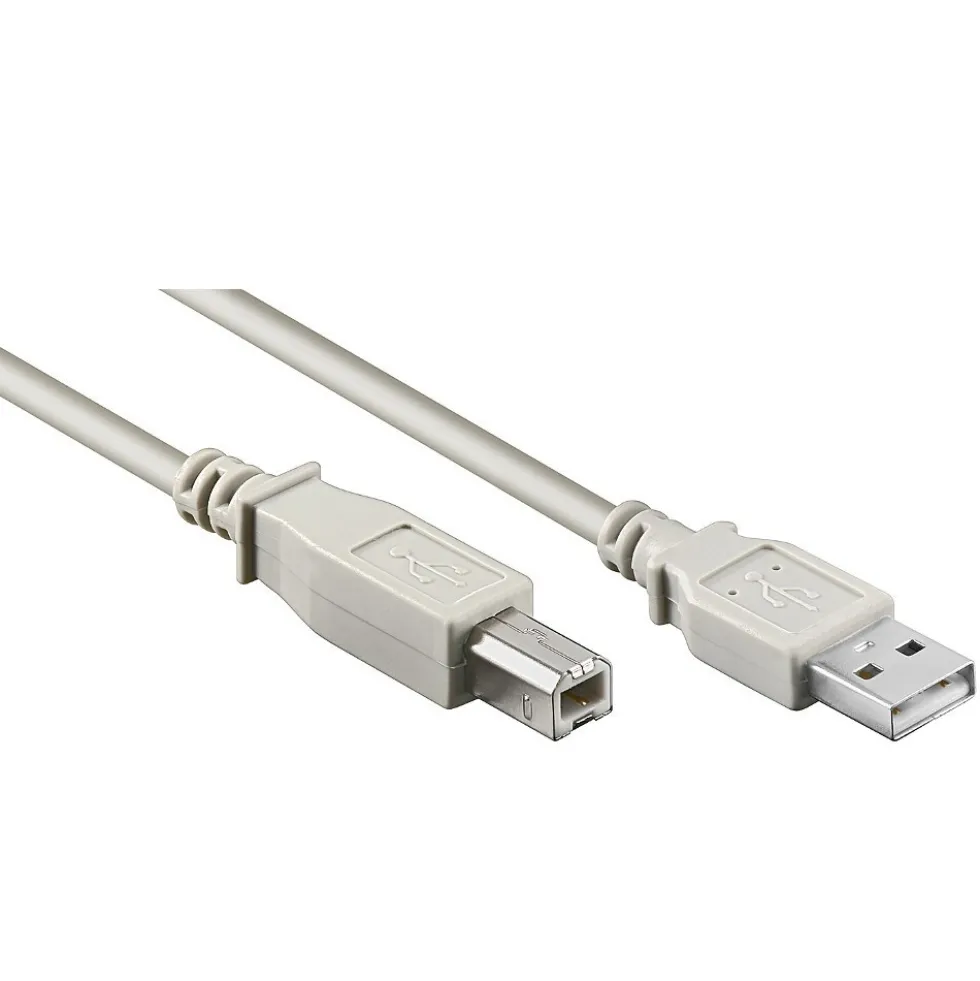Anschlusskabel USB 2.0 A/B Hi-Speed Kabel 1,8m grau