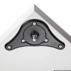 Anschraubplatte Legtop schwarz aus Stahl mitBefestigungsmaterial