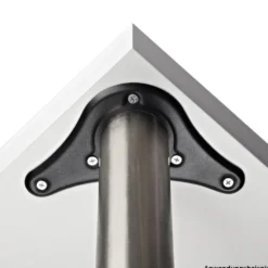 Anschraubplatte Legtop schwarz aus Stahl mitBefestigungsmaterial
