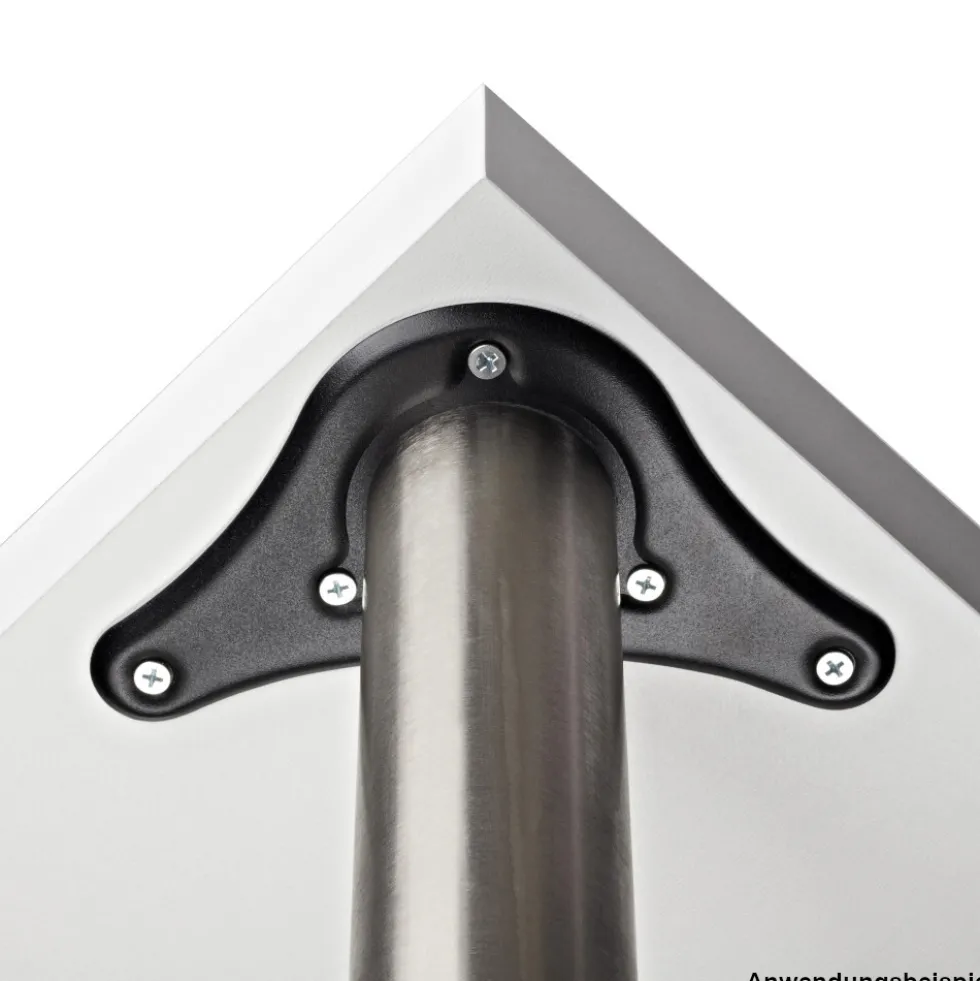 Anschraubplatte Legtop schwarz aus Stahl mitBefestigungsmaterial
