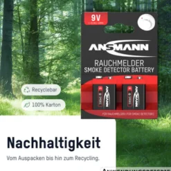ANSMANN Alkaline 9V E-Block Batterie, 2er-Set