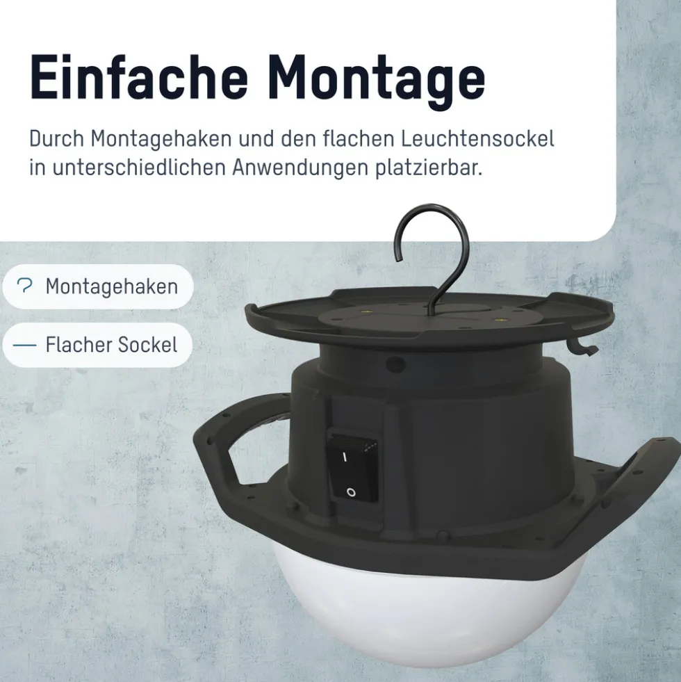 ANSMANN LED-Arbeitsleuchte Ball Light 360°