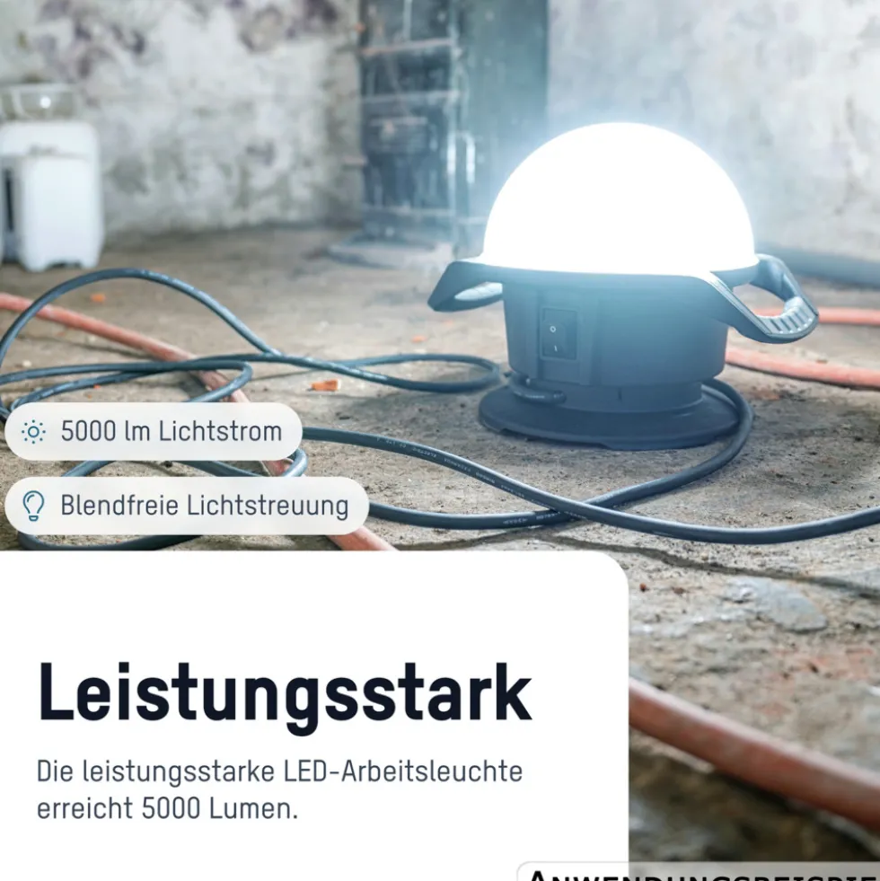 ANSMANN LED-Arbeitsleuchte Ball Light 360°