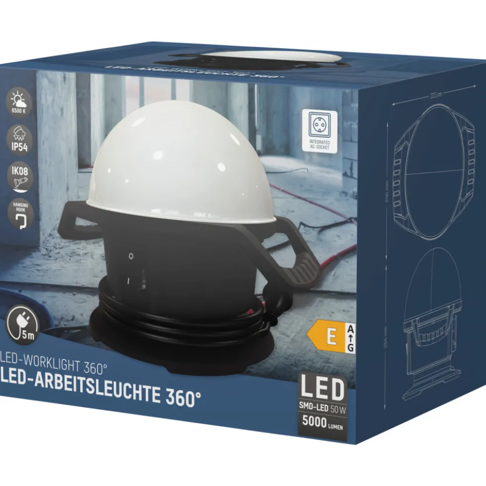 ANSMANN LED-Arbeitsleuchte Ball Light 360°