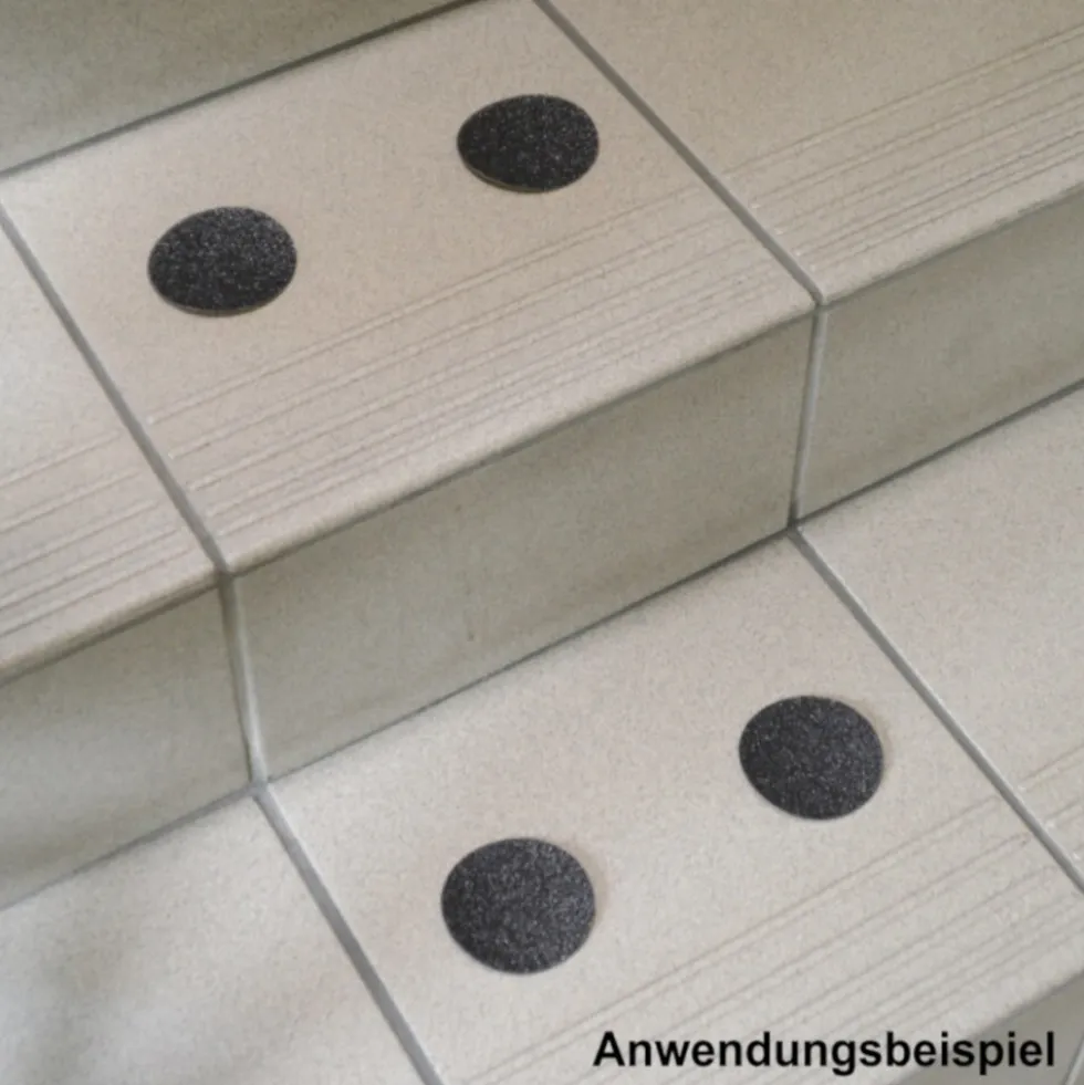 Antirutsch Punkte selbstklebend 4 Stück Ø 7 cm in Schwarz