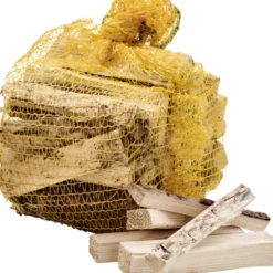 Anzündholz im Netz, abgepackt zu 5 dm³