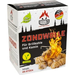 Anzündwolle 25 Stück Feuerwalze