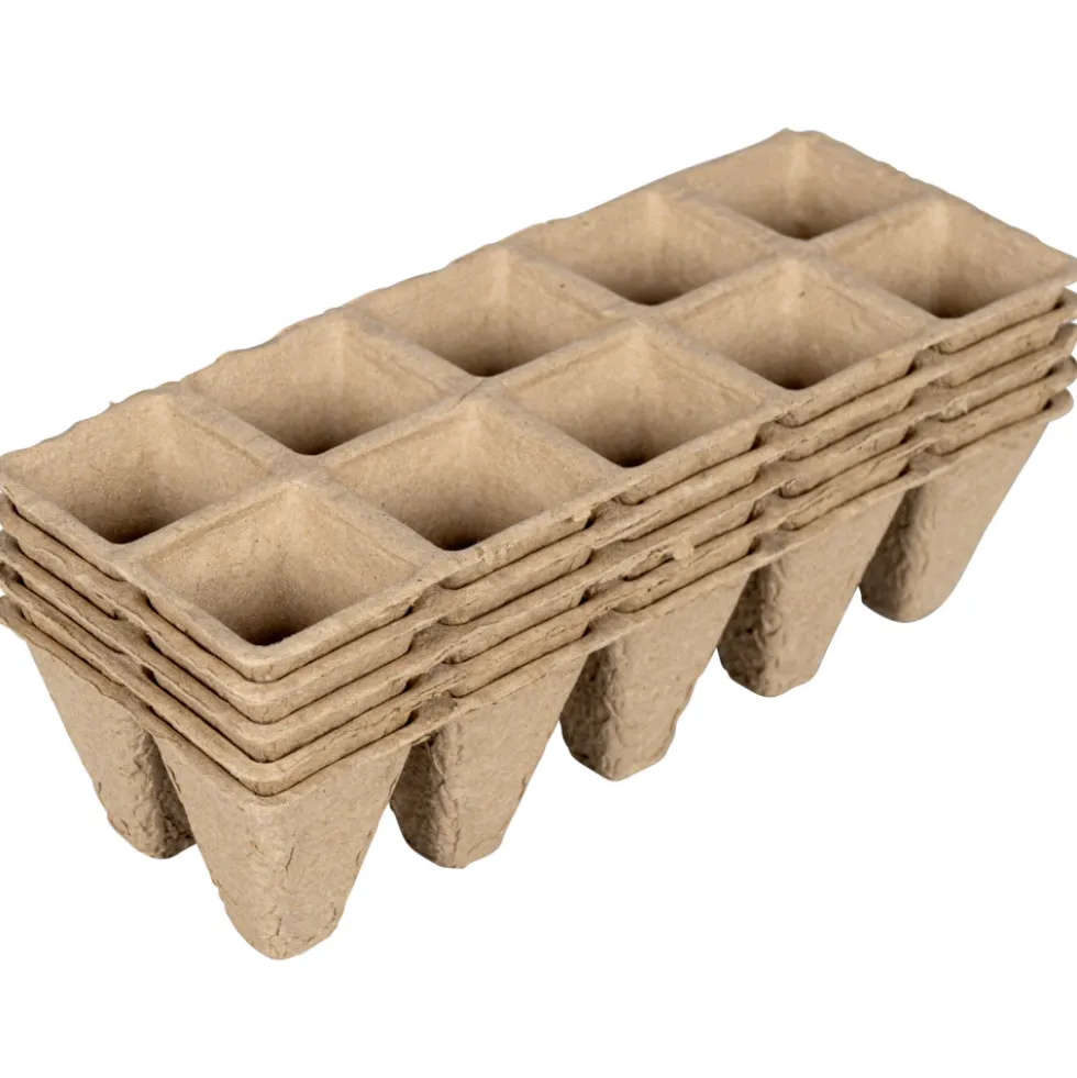 Anzuchttöpfe 10 Stück, mit je 10 Fächern, Papier