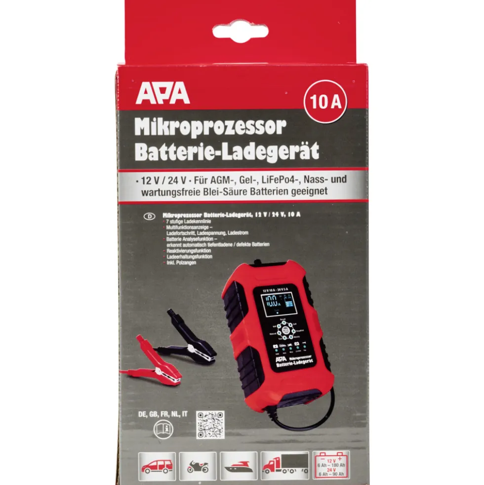 APA Batterieladegerät 7-stufig 12/24V 10A