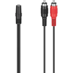 Audio-Adapter Stereo mit 3,5-mm-Klinkenkupplung 2 Cinch-Stecker