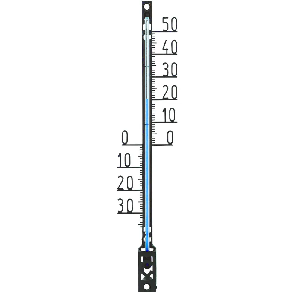 Außenthermometer 41,5 cm aus Kunststoff in schwarz