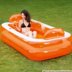 Aufblasbarer Pool "Relax und Genießer" orange