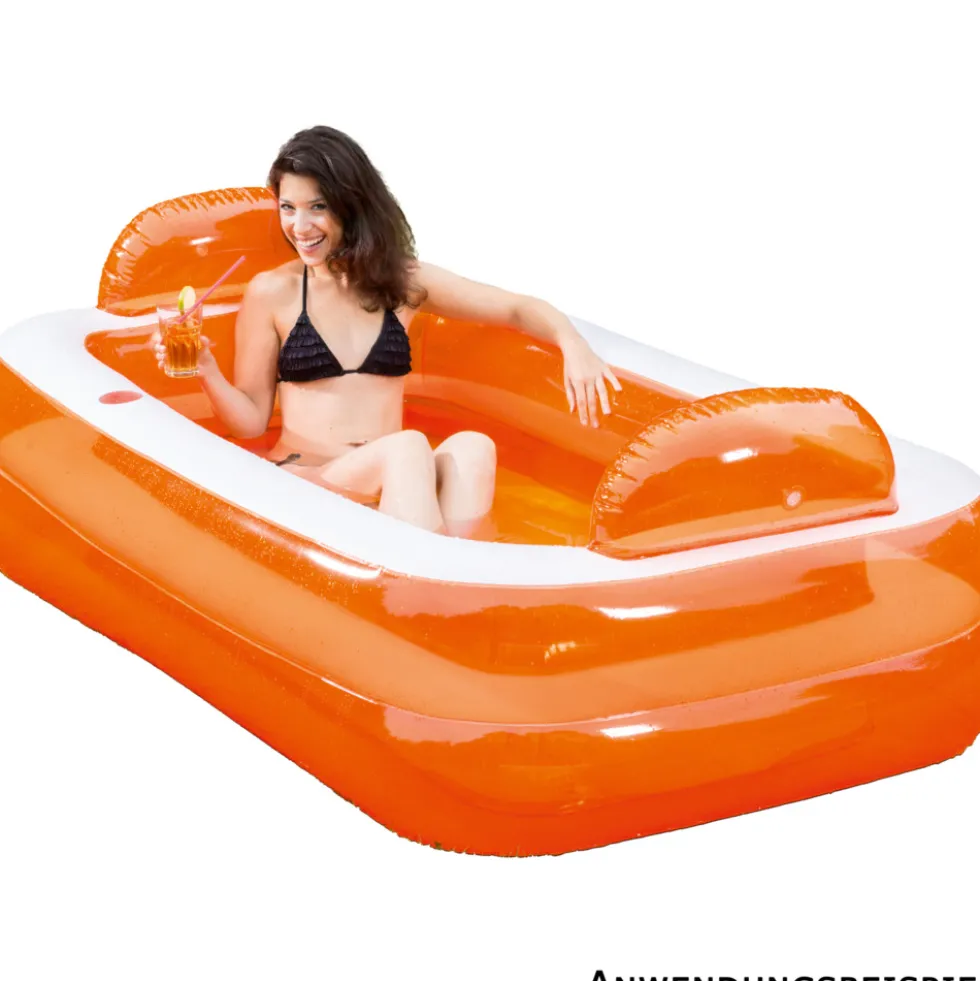 Aufblasbarer Pool "Relax und Genießer" orange