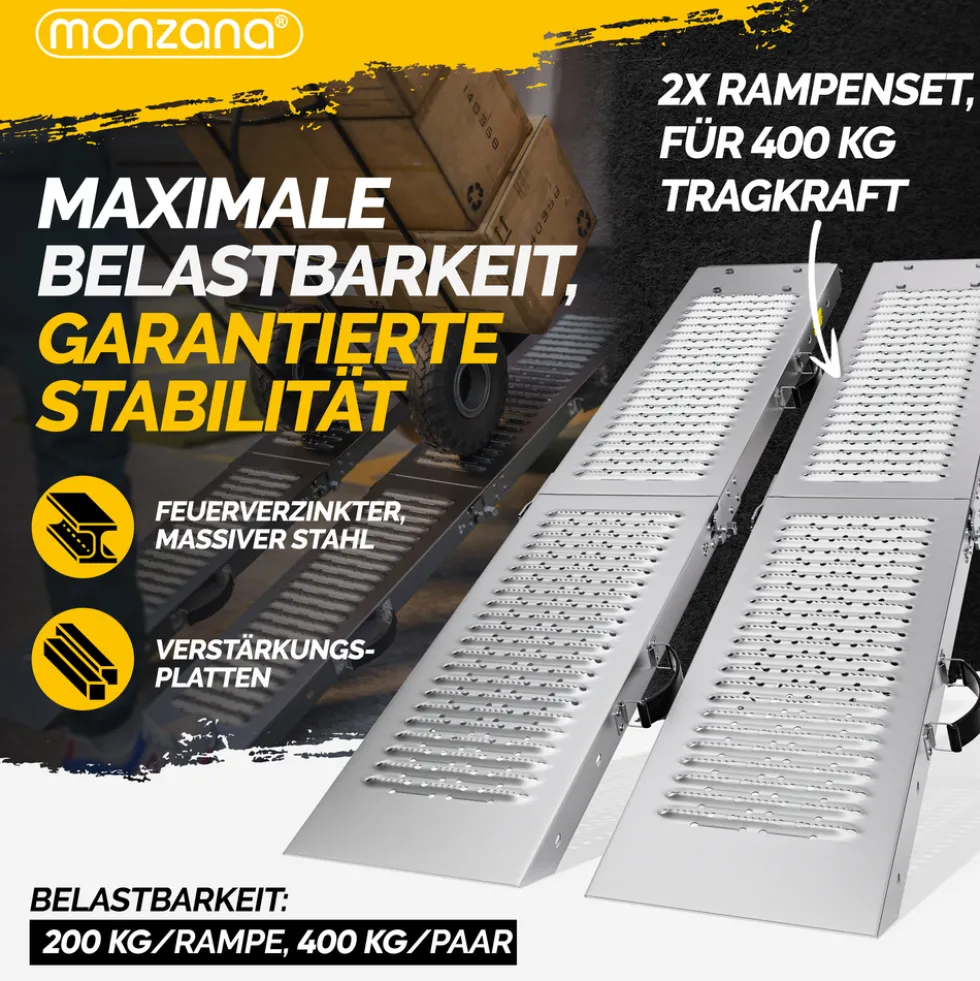 Auffahrrampe klappbar 2er-Set