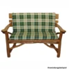 Auflage Boston für 2-Sitzer Gartenbank 98 x 88 x 7 cm grün/beige kariert