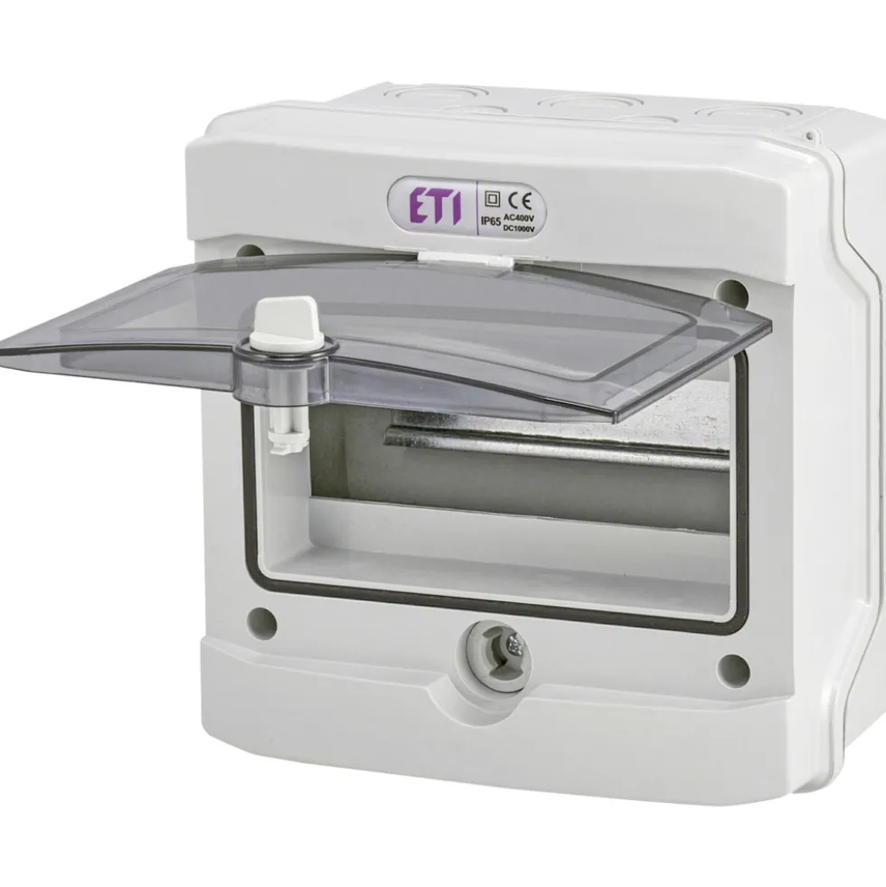 Aufputz-Kleinverteiler 1x8 Module IP65 in Grau
