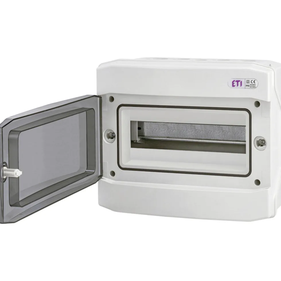 Aufputz-Kleinverteiler 1x12 Module IP65 in Grau